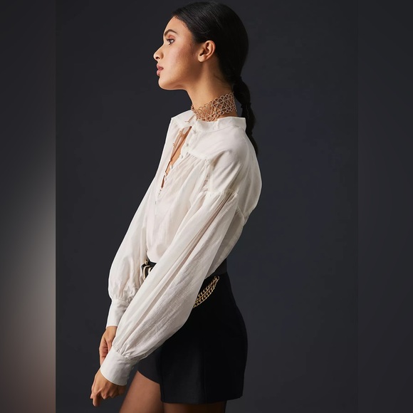 ✨ HOST PICK ✨ NWTS ANTHRO HENLEY BLOUSE (LP) - Picture 5 of 17